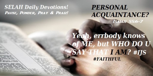 PERSONAL ACQUAINTANCE